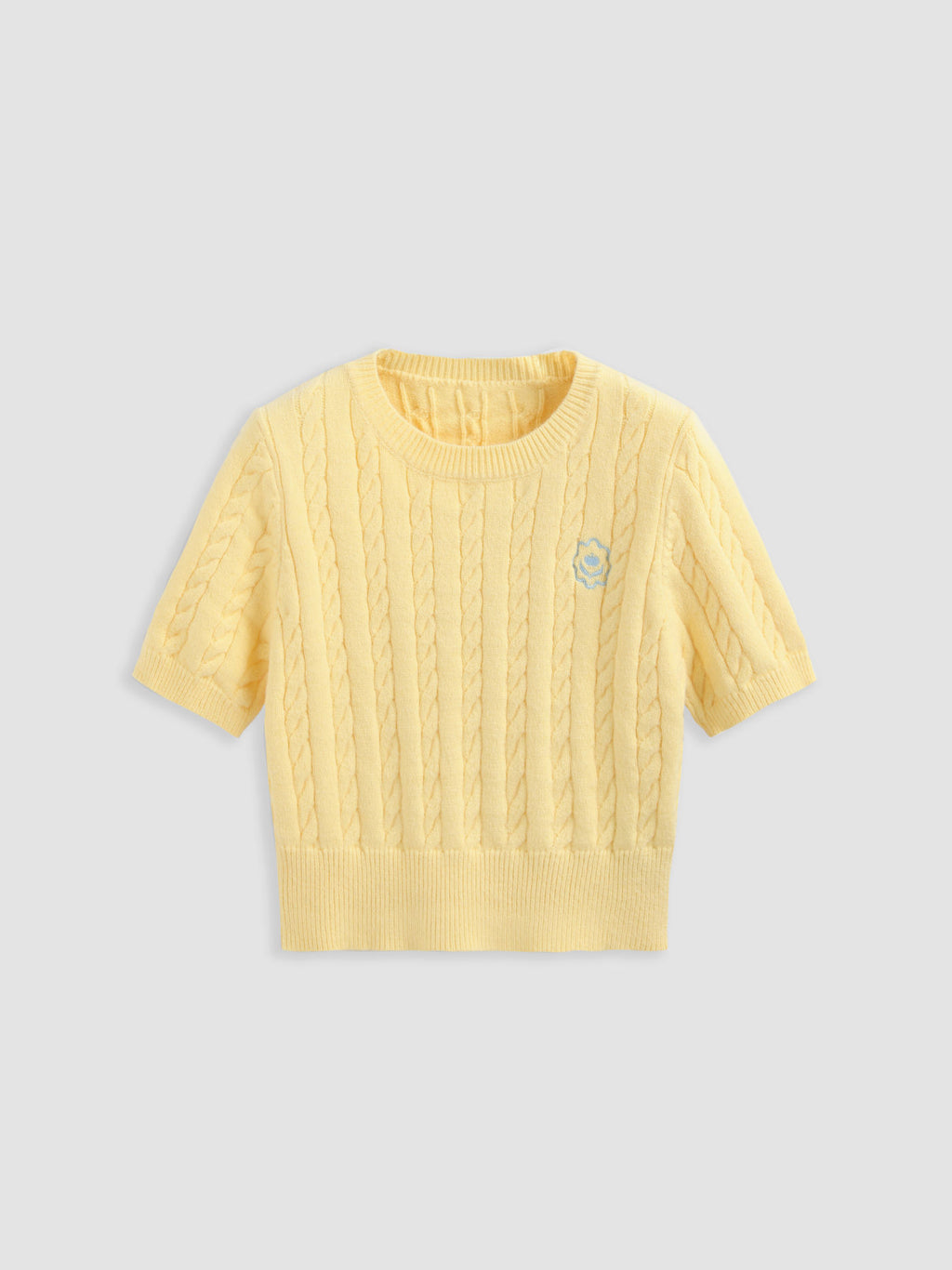 Floral Embroidery Knitted