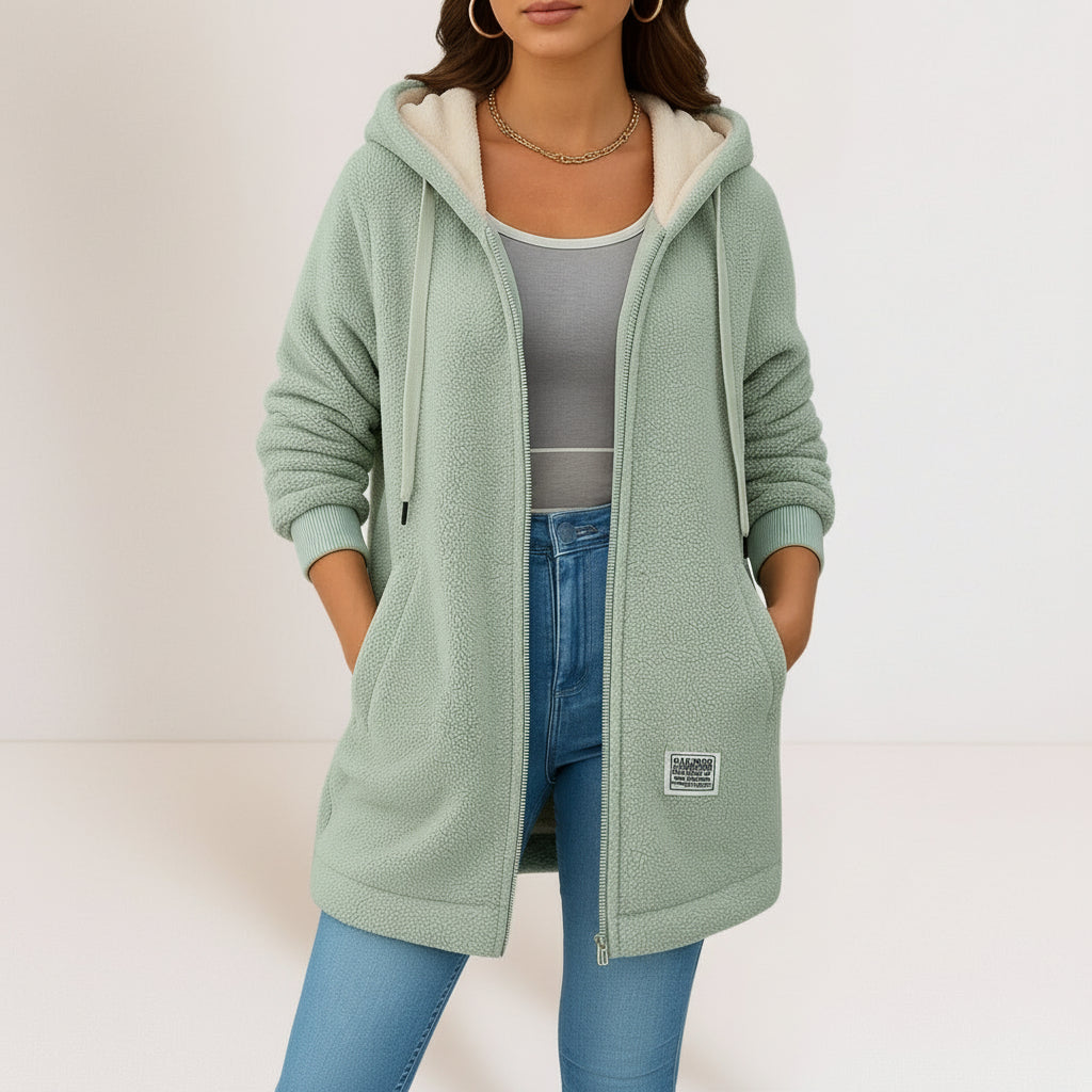 Lisa™ Plush Hooded Fleece Jacket for Women - Warm, Soft, Stylish Comfort